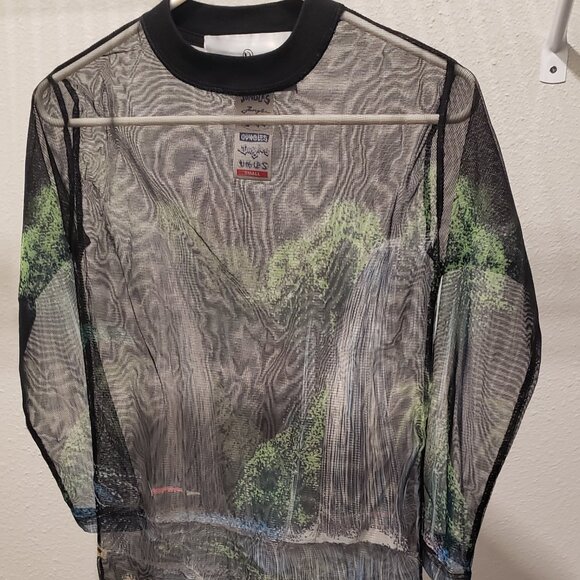 JUNGLES JUNGLES waterfall mesh tee SMALL - Picture 1 of 6